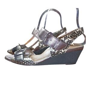 Anyi Lu Daisy nHandmade in Italy Wedge Sandals Size EU 39 US 8.5